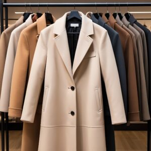 معطف بجيوب جانبية مائلة