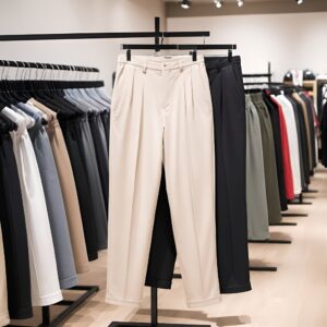 بنطلون فضفاض من التويل القطني